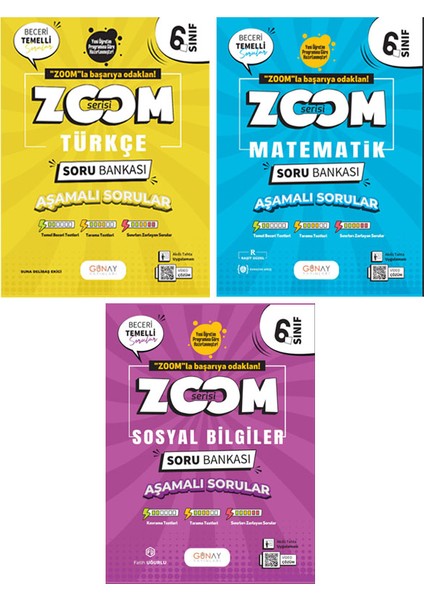 6. Sınıf Zoom Serisi Türkçe Matematik Sosyal Bilgiler Soru Bankası Seti 2026 Güncel Basım