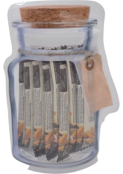 Kavanoz Görünümlü Kilitli Poşet Çıtçıtlı ve Pratik Torba 4 Adet (4764) fırsatları