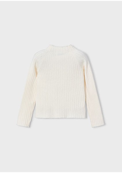 Ekru Kız Çocuk Balıkçı Yaka Kazak 4001 modelleri