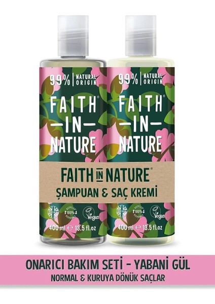 %99 Doğal Onarıcı Şampuan&saç Kremi Yabani Gül