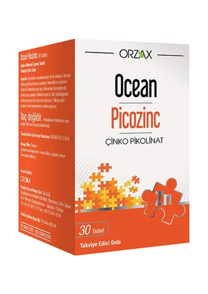 Ocean Picozinc Çinko Pikolinat 30 Tablet