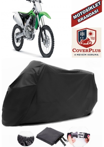 Kawasaki Kx 250F Branda Siyah Motosiket Brandası Motor Örtüsü Çadır Su Geçirmez Motosiklet Kılıfı Motor Brandası,lastikli,taşıma Torbalı