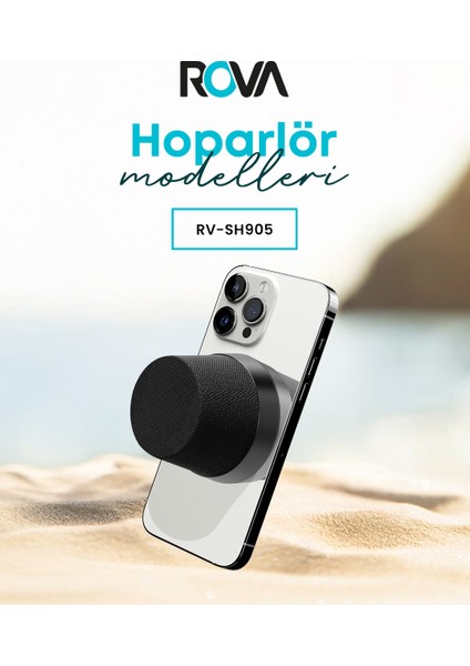 RV-SH905 Bluetooth Hoparlör – 5W Ses Gücü, Bluetooth 5.4, Kompakt Tasarım, Kumaş Kaplama, 400MAH Batarya, Ses Bombası modelleri