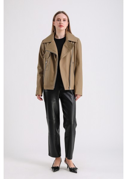 Billie Kadın Deri Biker Ceket fiyatları