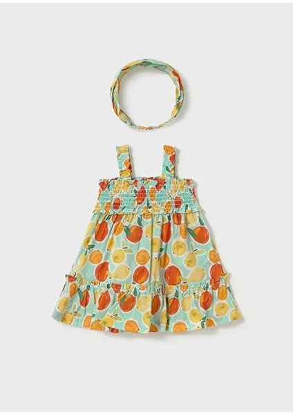 Kız Bebek Elbise Bandana 2 Li Set 1926 modelleri
