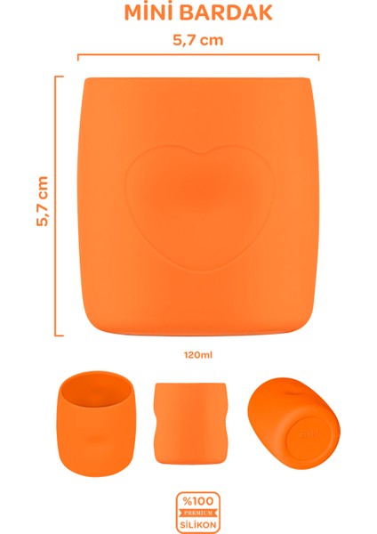 Silikon 10'lu Set Sunset Turuncu-Sunrise Sarı / Mama Önlüğü, Mama Tabağı, Bandırma Kaşığı, Bambu Saplı Kaşık ve Çatal, Mini Bardak, Muffin Kalıbı, Çikolata-Buz Kalıbı, Yıldız ve Kuki Diş Kaşıyıcı fırsatları