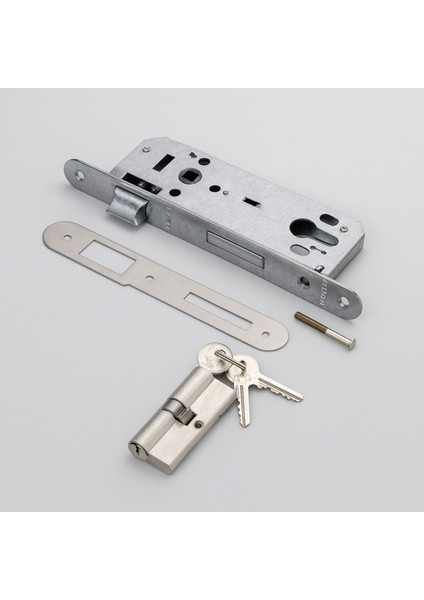 Yale Dış Kapı Kilidi Oda Kapısı Barelli Silindirli 40X23 mm 3 Anahtarlı Dayanıklı Oval Gömme Kilit