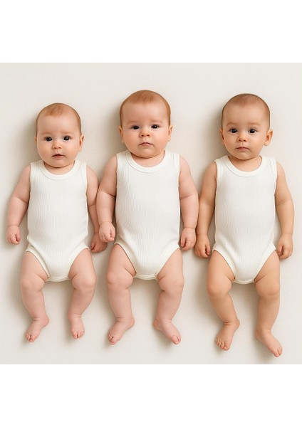 Yenidoğan Bebek Çocuk 3 Parça Body Zıbın Set