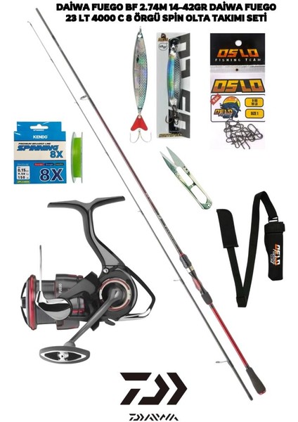 Fuego Bf 2.74M 14-42GR Daiwa Fuego 23 Lt 4000 C 8 Örgü Spin Olta Takımı Seti