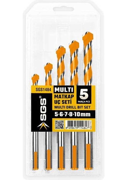 Multi Matkap Uç Seti 5 Parça (5-6-7-8-10) SGS1484 fiyatları