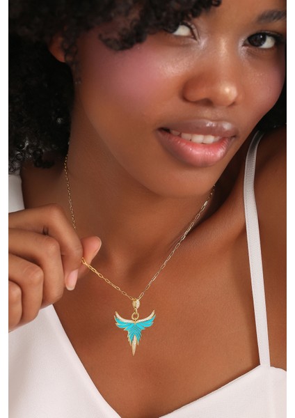 Kadın 925 Ayar Mineli Anka Kuşu Kolye fiyatları