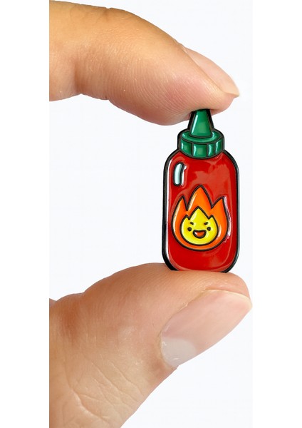 Acı Sos Şişesi Rozet Pin Hot Sauce Bottle Mini Broş fiyatları