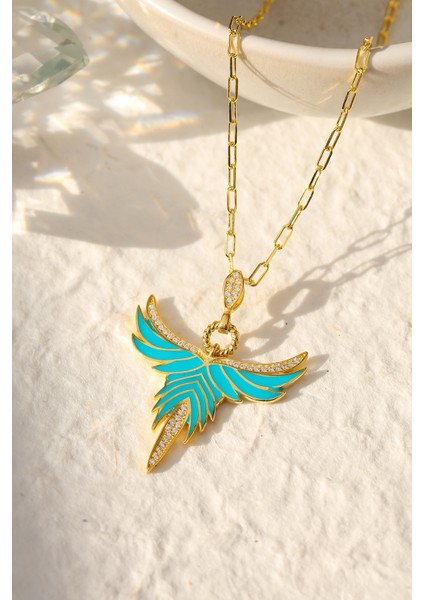 Kadın 925 Ayar Mineli Anka Kuşu Kolye fırsatları