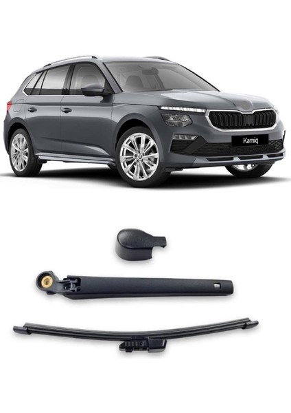 Skoda Kamiq 2019-2023 Arka Cam Silecek Kolu ve Süpürgesi Kapak Takım 6R6955707B