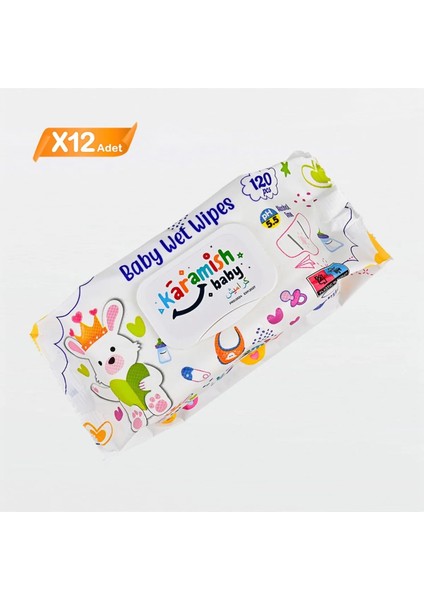 Karamish Baby Islak Mendil 120 Li 12 Adet