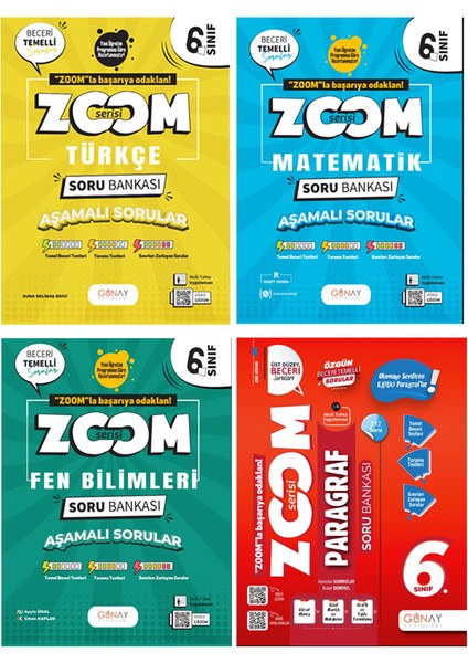 6. Sınıf Zoom Serisi Türkçe Matematik Fen Bilimleri Paragraf Soru Bankası Seti 2026 Güncel Basım