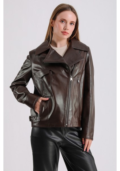 Billie Kadın Deri Biker Ceket fiyatları