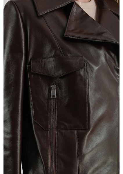 Billie Kadın Deri Biker Ceket indirimleri