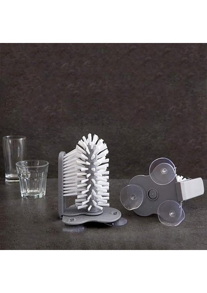 Pratik Kolay Fonksiyonel Vantuzlu Elde Bulaşık Yıkama Fırçası (4764) indirimleri