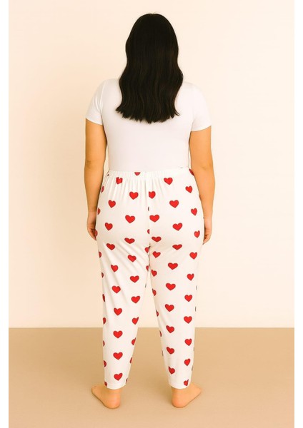 Kadın Büyük Beden Desenli Milan Tek Alt Beyaz fiyatları