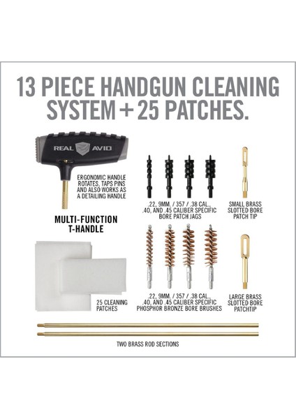 Real Avıd Gun Boss® Pro - Modern Handgun Cleaning Kit Tabanca Harbi Seti modelleri
