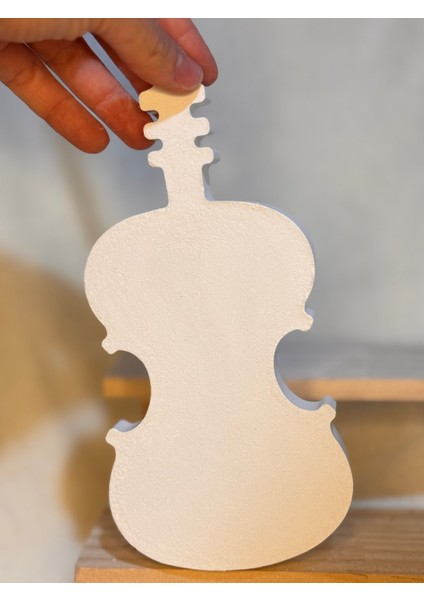 Keman Şeklinde Seramik Anahtarlık ve Dekoratif Obje – 20 cm El Yapımı Duvar ve Masa Süsü indirimleri