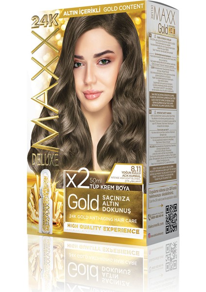 Gold Beauty Set Boya 8.11 Yoğun Küllü Açık Kumral