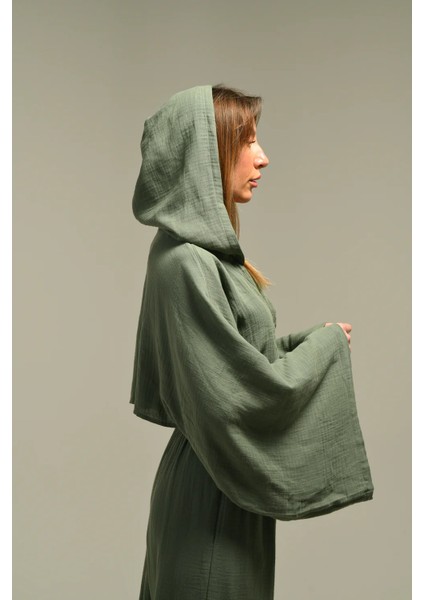 V Yakalı Kapüşonlu Bluz indirimleri