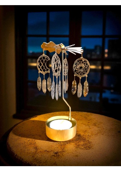 Isı ile Dönen Mumluk – Düş Kapanı (Rüya Kapanı) Modeli, Altın Renk fırsatları