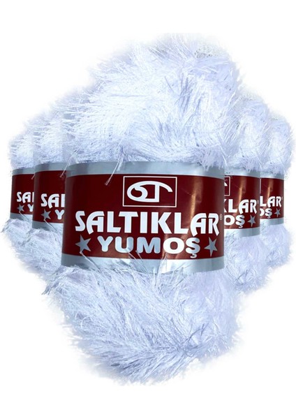 5 Adet Yumoş Sakallı El Örgü Ipi Yünü Optik