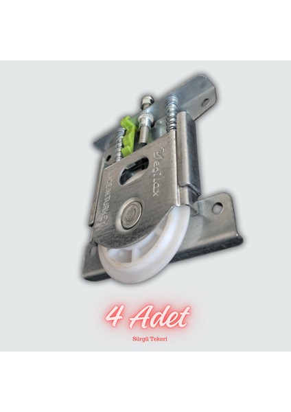 Pkm 80 Sürgülü Dolap Kapağı Tekeri - 4 Adet Gardrop Mekanizması Alt Üst Ray Tekeri 160 kg Taşıma Kapasiteli fırsatları