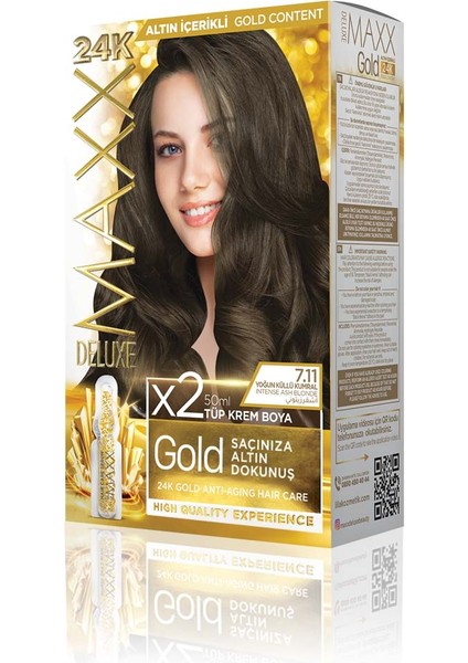 Gold Beauty Set Boya 7.11 Yoğun Küllü Kumral