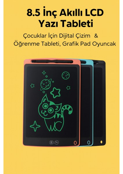 8,5 Inç Akıllı LCD Yazı Tableti – Çocuklar Için Dijital Çizim & Öğrenme Tableti, Grafik Pad Oyuncak modelleri