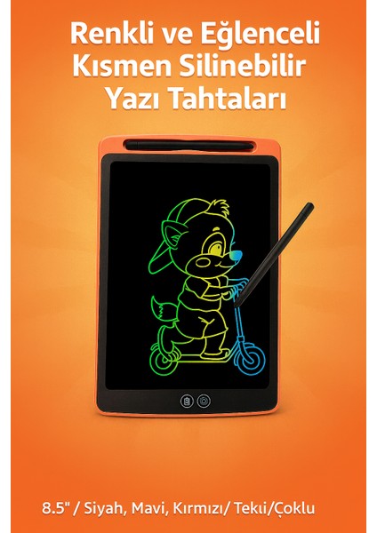 8,5 Inç Akıllı LCD Yazı Tableti – Çocuklar Için Dijital Çizim & Öğrenme Tableti, Grafik Pad Oyuncak