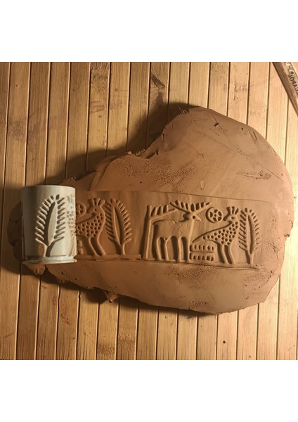 7 cm Hitit Desen Oklavası Desen Rulosu Seramik & Polimer Kil Için Uyumlu- Hitit