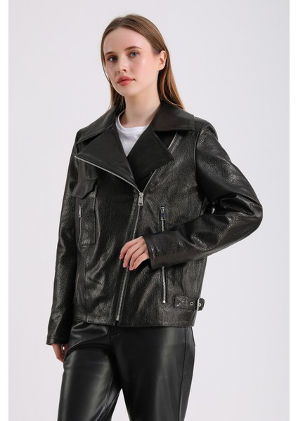 Billie Kadın Deri Biker Ceket modelleri