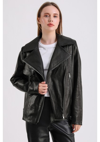 Billie Kadın Deri Biker Ceket indirimleri