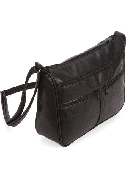 Kadın Yumuşak Dokulu Çok Bölmeli Günlük Siyah Omuz Çantası fiyatları