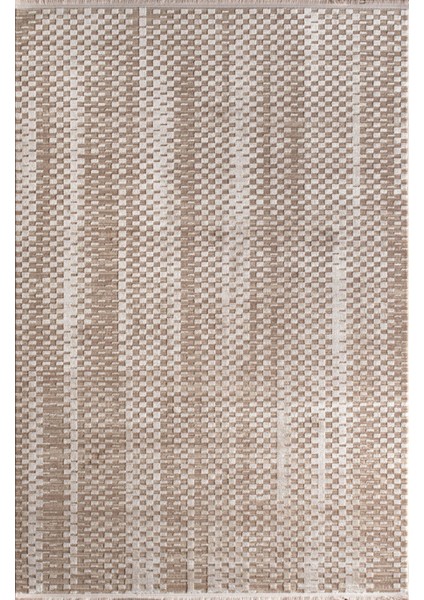 Özel Akrilik Dokuma Bej Renkli Modern Halı Pia Serisi 01121C