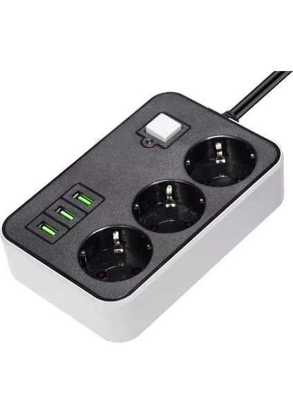3 Usbli 3'lü 1.8 m Akım Korumalı Priz (4764) modelleri