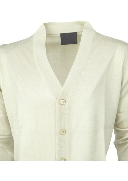 Erkek Hırka Yünlü Dokuma V Yakalı Düğmeli Çift Cepli Klasik Model Rahat Kesim Tam Kalıp indirimleri