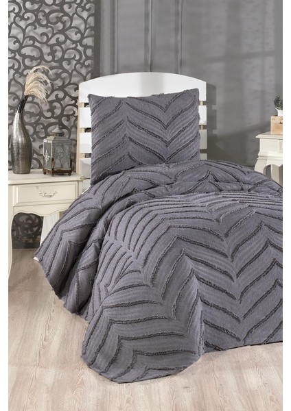 Sementina 2 Parça Tek Kişilik Pike Takımı Antrasit