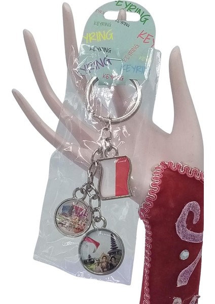 Endonezya Üçlü Epoksi Metal Çift Taraflı Damla Anahtarlık Indonesia fiyatları