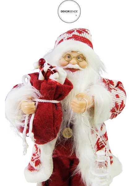 Kazaklı Noel Baba Kırmızı Beyaz 30 cm fiyatları
