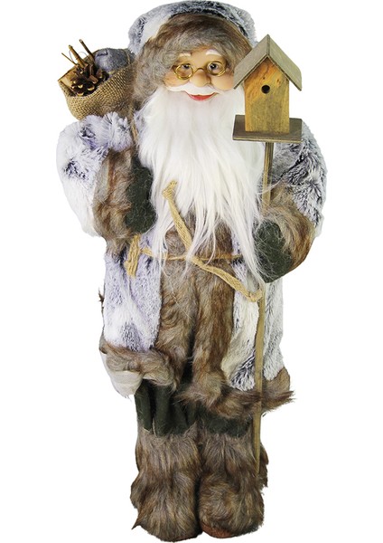 Kuş Yuvalı Noel Baba 45 cm