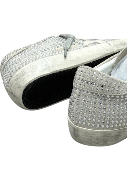 Golden Goose - Super Star Beige Crystal - Studded Sneaker - Bej Kristal - Kadın Sneaker fırsatları