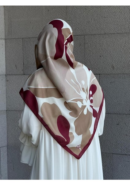 Pamuklu Vera Desen Eşarp-Bordo fiyatları