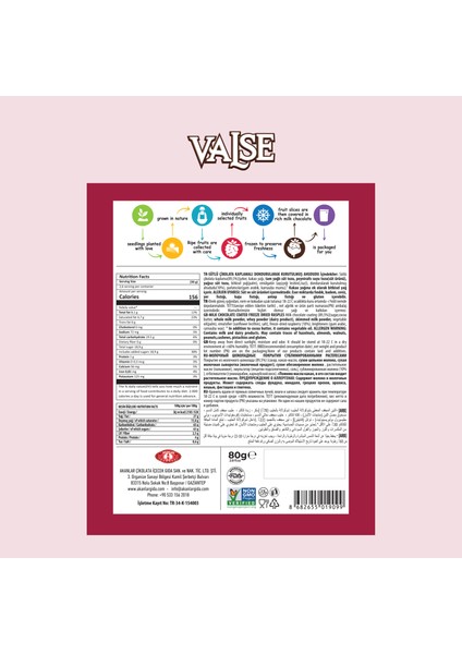 80 Gr X 3 Adet, Sütlü Çikolata Kaplı Draje Çilek , Mango, Ahududu, Avantajlı Paket Gerçek Meyve