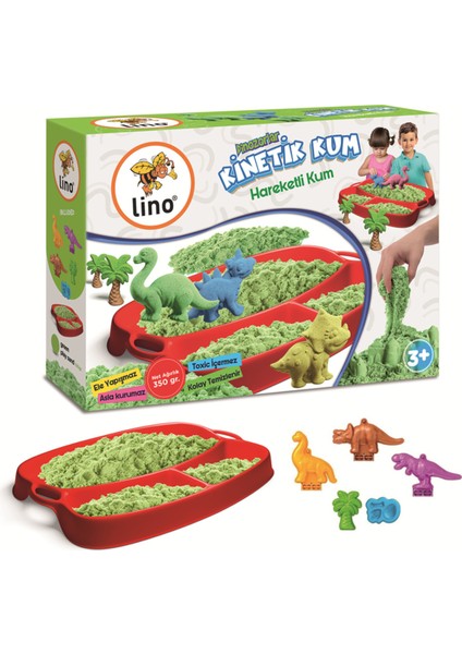 Kinetik Kum Seti Dinazorlar (350 gr Kum Tepsi 6 Kalıp)