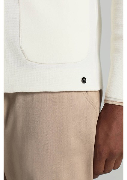 Extrafine Merino Ekru Triko Blazer Ceket fırsatları